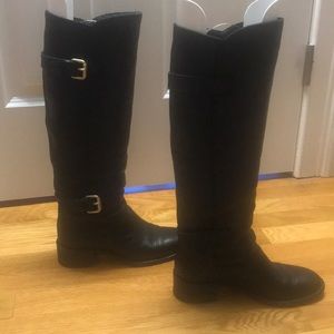 Fendi Pebbled Leather Riding Boots